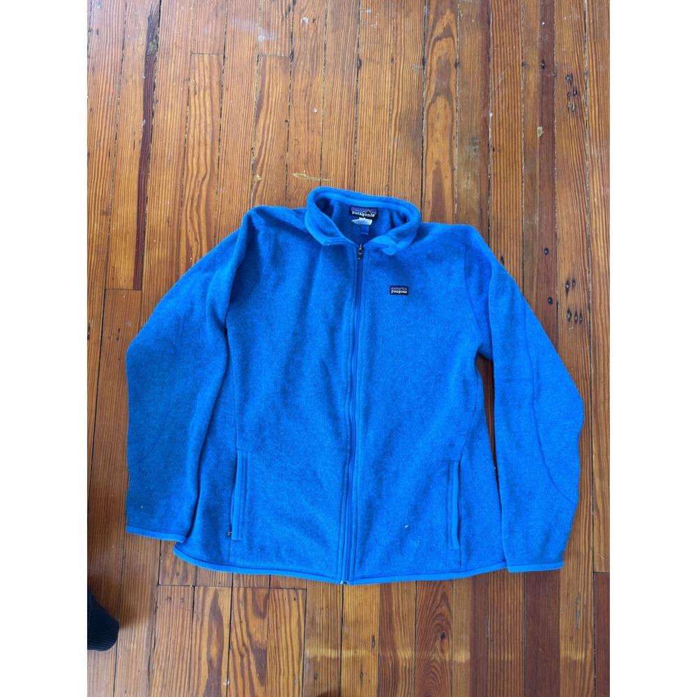 Patagonia Better Sweater Full Zip Fleece Jacket Blue Womens XL Heathered Knit